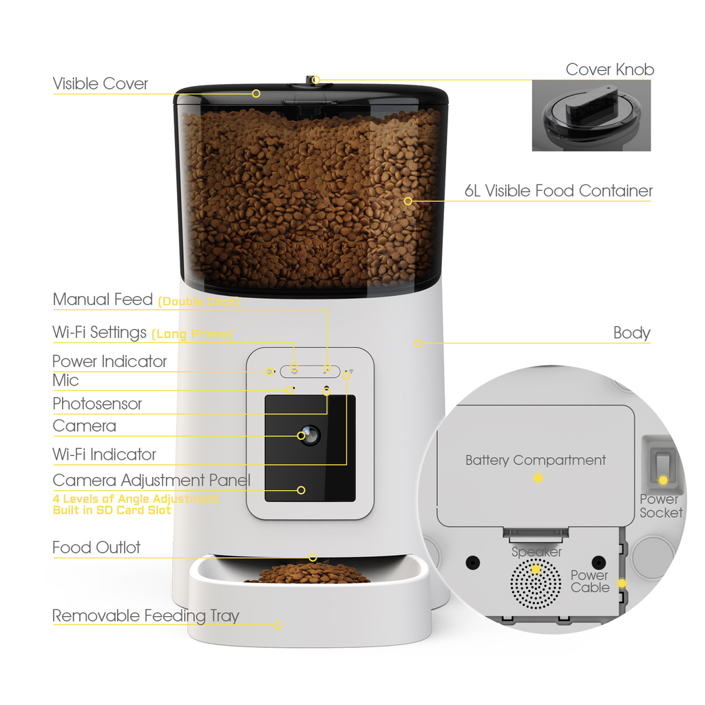 Pawvance AI™ Smart Feeder with 4K Tracking & Night Vision